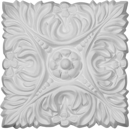 Ekena Millwork 6 1/8"W x 6 1/8"H x 3/4"P Acanthus Leaf with Beads Square Rosette ROS07X07AC